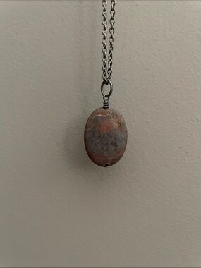 Oval rust brown/orange stone Necklace